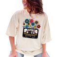 thumbnail image 1 of Vintage Soul T-Shirt, Retro Cassette Tape and Flowers Graphic Tee, 80s Music Lover Shirt, Nostalgic Floral Design T-Shirt, Ivory Comfort Colors T-Shirt, Medium, 1 of 1