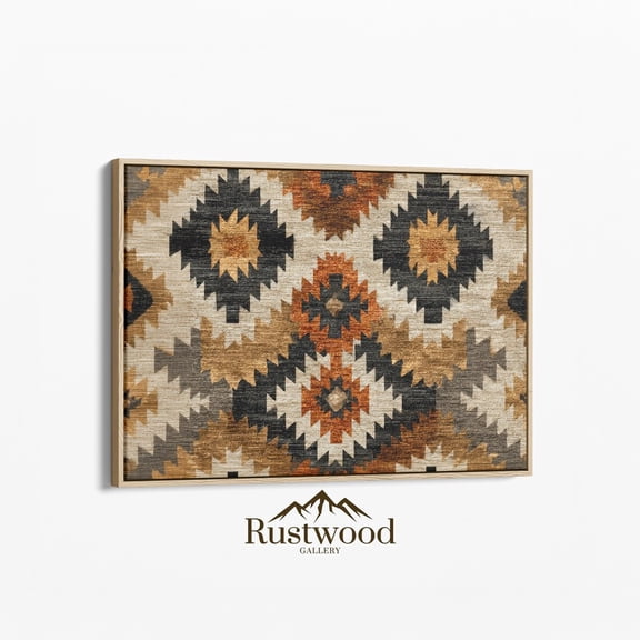 Vintage Southwestern Textile Western Rustic Farmhouse Decor Wall Art