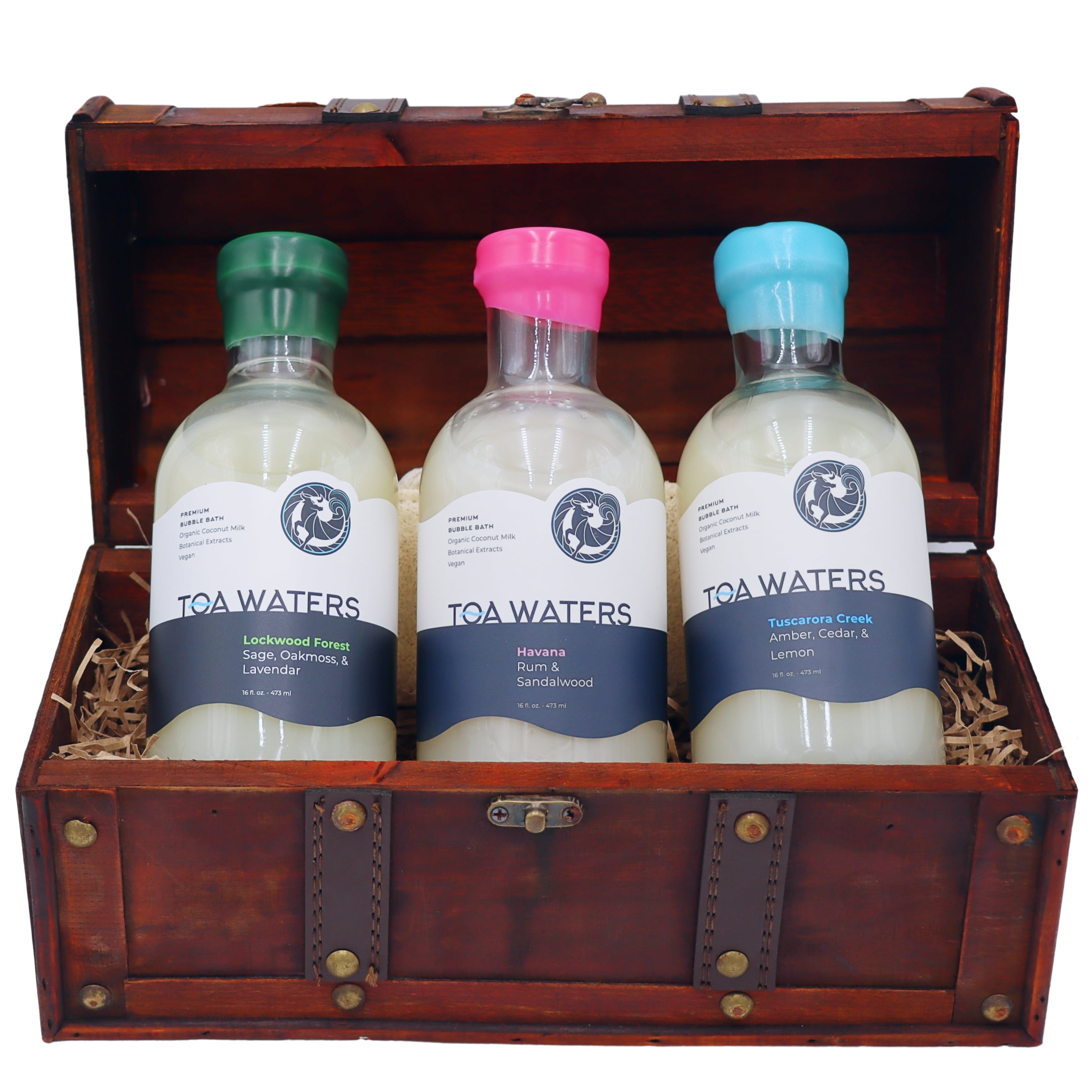 Vintage Spa Bubble Bath Gift Set with Collector's Wooden Trunk ...