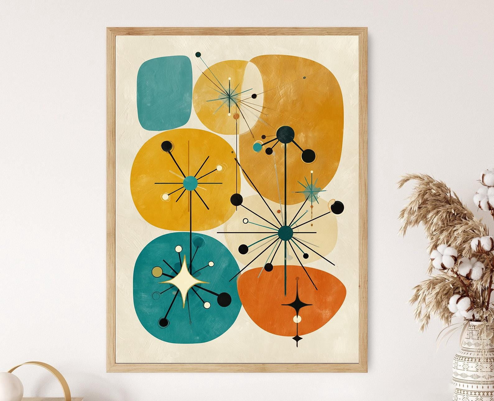Vintage Space Age Forms Fine Retro Atomic Design Poster , Poster Print ...