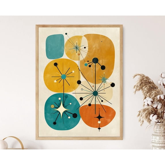 Vintage Space Age Forms Fine Retro Atomic Design Poster , Poster Print ...