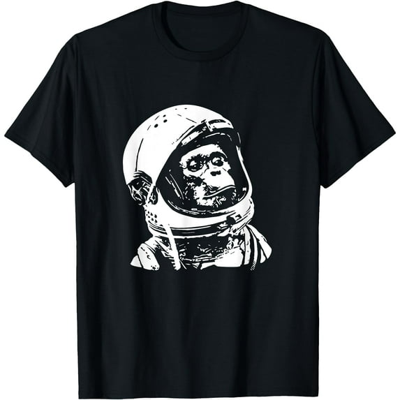 Vintage Space Travel Astronaut Monkey Unisex T-Shirt for Men Women Kids Toddler,Navy Color,Size YL
