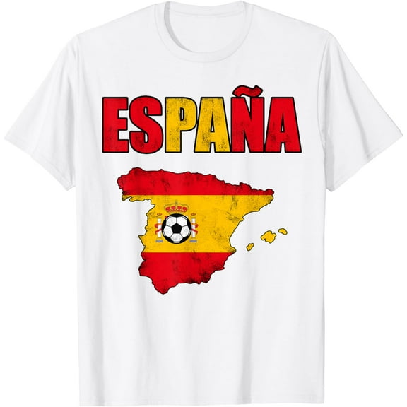 Vintage Spain Flag Retro Espa?a Soccer Football Men Women T-Shirt mens t shirt，white，women，funny，misfits，men，journey，t-shirt