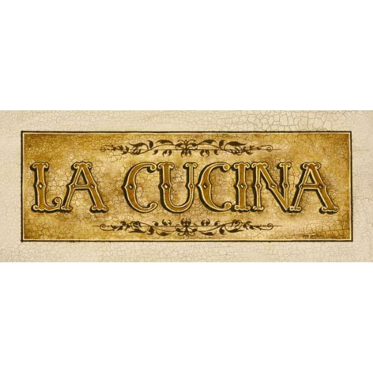 Vintage Spanish Cucina Sign; Kitchen Décor; One 20x8in Poster Print 