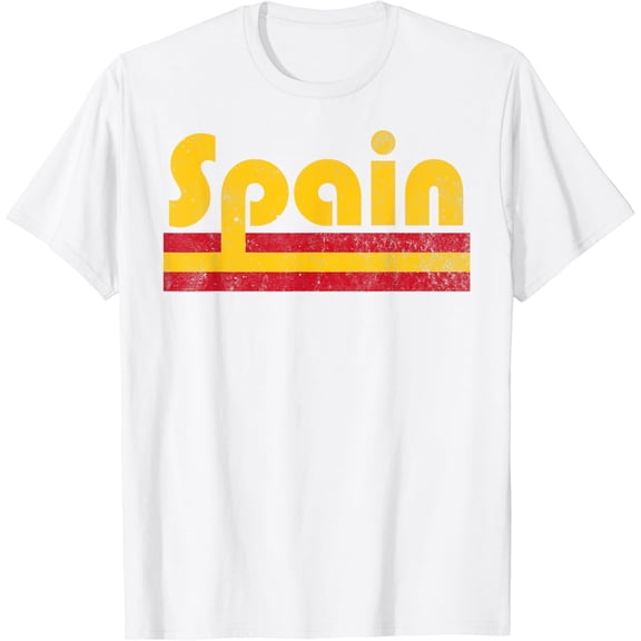 Vintage Spanish Flag Spain Pride Roots Heritage Gift T-Shirt