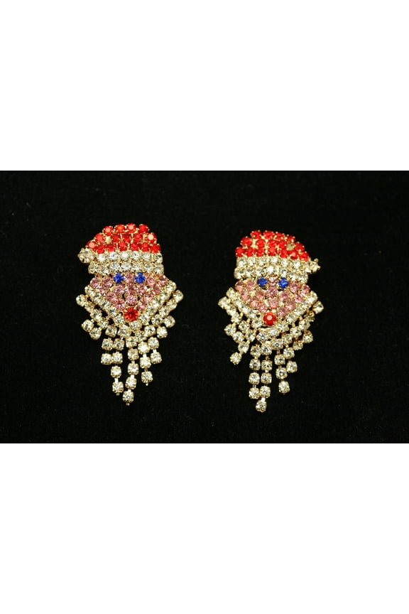 Dangle Santa Claus Face Earrings Christmas Santa Claus Earrings