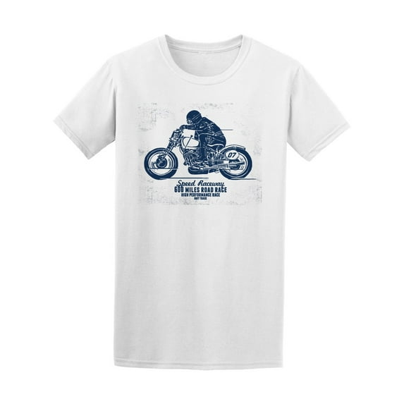 Vintage Speed Raceway Motorcycle T-Shirt Men -Image by Shutterstock, Male 3X-Large