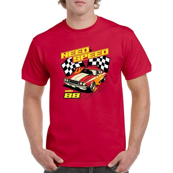 Vintage Speed Racing Car T-Shirt Mens -Smartprints Designs, Male Regular Fit