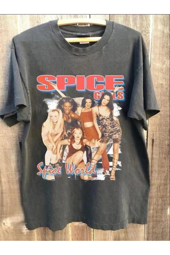 Vintage Spice Girls T-Shirt – 90s Pop Band Concert Tee