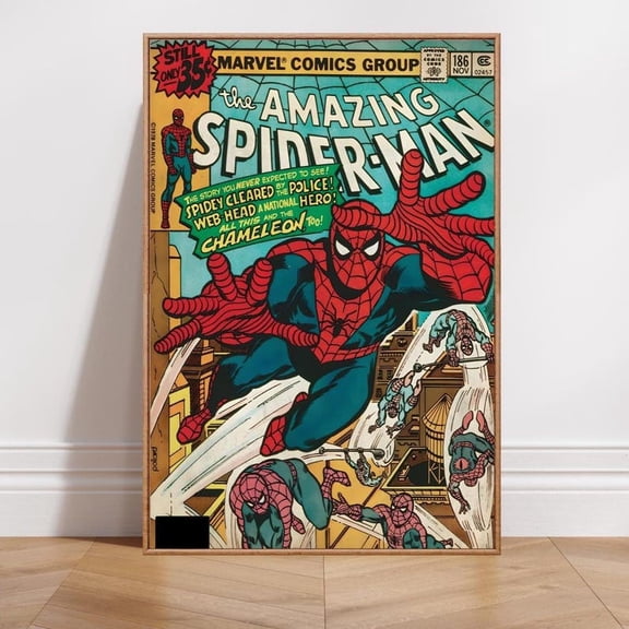 Vintage Spider-Man Poster | Retro Comic Book Art | Superhero Wall Print 8x12 UNFRAMED