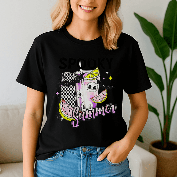 Vintage Spooky Summer Beach Halloween Coffee, Summerween Shirt, Summer Halloween TShirt, Cute Spooky Ghost Tee, Halloween Shirt, Halloween Gift, Ghost Beach , Pumpkin Spooky Season