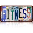 thumbnail image 1 of Vintage Sport Metal Tin Sign Fitness License Plate Wall Decor for Home Cafe Bar Pub 12 x 6 Inches, 1 of 5