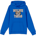 thumbnail image 1 of Vintage Sport West Side Tigers Adult Blue Long Sleeve Hoodie-Large, 1 of 3