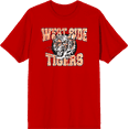 thumbnail image 1 of Vintage Sport West Side Tigers Adult Red Crew Neck Short Sleeve Tee-Small, 1 of 2