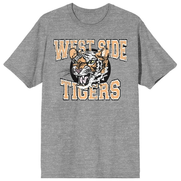 Vintage Sport West Side Tigers Men's Heather Gray T-Shirt-Medium