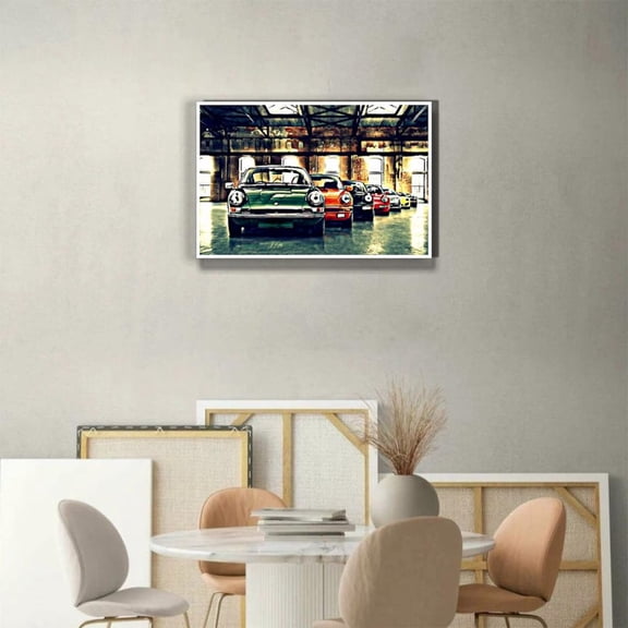 Vintage Sports Car Garage Art Automotive Poster Home Decor, 8x12 UNFRAMED