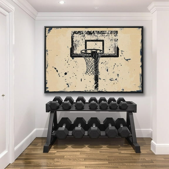 Vintage Sports Wall Art, Basketball Poster, Man Cave Wall Decor, Retro Style Motivational Poster, UNFRAMED Poster, 12x18
