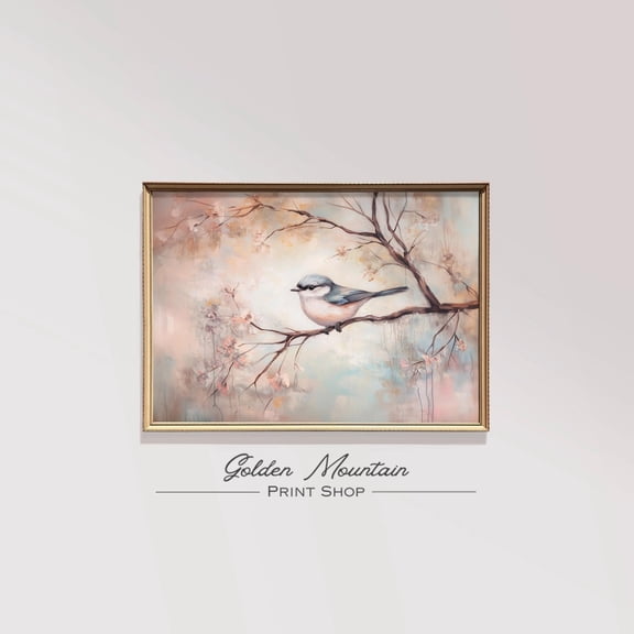 Vintage Spring Bird Wall Art, Summer Bird Flower, Antique Art Farmhouse Decor, Neutral Nature Wall Art, Spring Print Poster Decor, Size 12x18 UNFFRAMED F03.1.8l1059