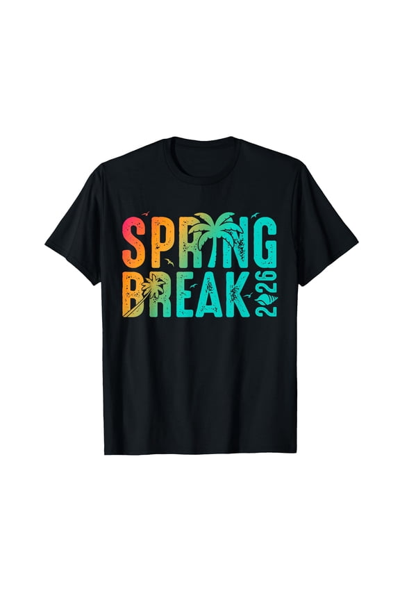 Vintage Spring Break 2026 Vacation Beach Family Friend Trip T-Shirt