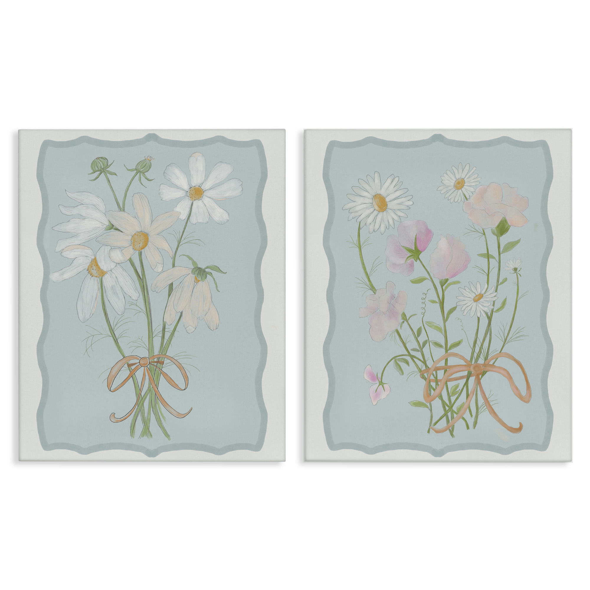 Vintage Spring Clippings 2 Piece Canvas Wall Art Set, design by Leslie Hermosa