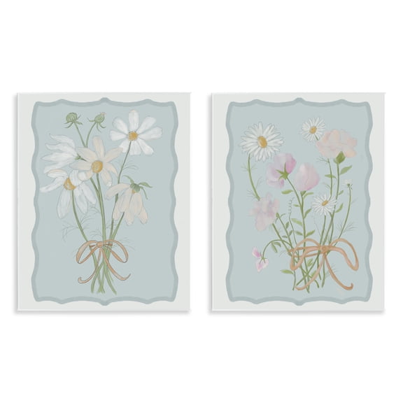 Vintage Spring Clippings 2 Piece Wall Plaque Art Set, design by Leslie Hermosa