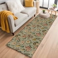 thumbnail image 1 of Vintage Spring Floral 2'x6' Runner Rugs for Hallway Kitchen Bedside Non Slip Washable, Farmhouse Flowers Green Vintage Entryway Rug Runners with Rubber Backing, Long Carpet Runner for Laundry Room, 1 of 8