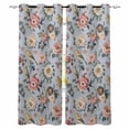 thumbnail image 1 of Vintage Spring Floral Blackout Curtains for Bedroom 45 Inch Length 2 Panels Set, Farmhouse Flowers Blue Vintage Thermal Insulated Energy Saving Window Treatment Curtains Blackout Drapes 52"x45", 1 of 8