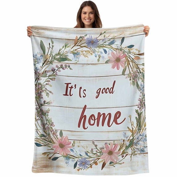 Vintage Spring Floral Blanket Soft Cozy Warm Twin Blanket for Bed, Plush Fuzzy Flannel Fleece Blankets for Sofa, Retro Summer Flower Throw Blankets for Couch, Lightweight Gifts for Women, 60"x80"