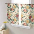 thumbnail image 1 of Vintage Spring Floral Sheer Curtains 54 Inches Length 2 Panels Set, Window Sheer Curtains for Living Room/Bedroom, Watercolor Farmhouse Botanical Light Filtering Rod Pocket Curtain 52'' x 54'' x 2, 1 of 7