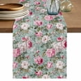 thumbnail image 1 of Vintage Spring Floral Table Runner 120 Inches, Botanical Summer Pink Green Bed Runner Dresser Scarves Tabletop for Indoor Outdoor Parties/Ceremony/Banquet, 13"x 120", 1 of 8
