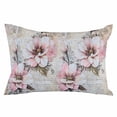 thumbnail image 1 of Vintage Spring Floral Throw Pillow Cover 24 x 36 Inch Decorative Pillow Cover Pink Summer Botanical Retro Flowers Lumbar Pillowcase Seasonal Rectangle Cushion Case for Couch Sofa Bed Living Room, 1 of 7