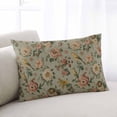 thumbnail image 1 of Vintage Spring Floral Throw Pillow Covers, Farmhouse Flowers Green Vintage Soft Breathable Pillow Cases with Invisible Zipper for Sleeping, Small Pillowcases for Couch Bed Sofa Chair 16x24 Inches, 1 of 9
