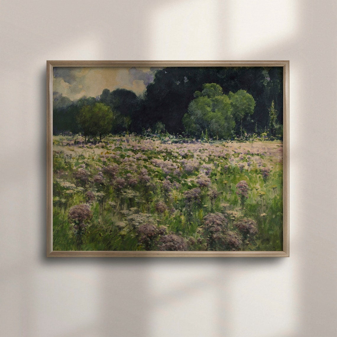 Spring Meadows House Vintage Spring Meadow French Cottage Landscape Wall Art, Seasonal ...