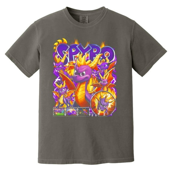 Vintage Spyro The Dragon Video Game Fan Graphic Print Tee Comfort Color T-Shirt