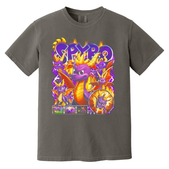 Vintage Spyro The Dragon Video Game Fan Graphic Print Tee Comfort Color T-Shirt