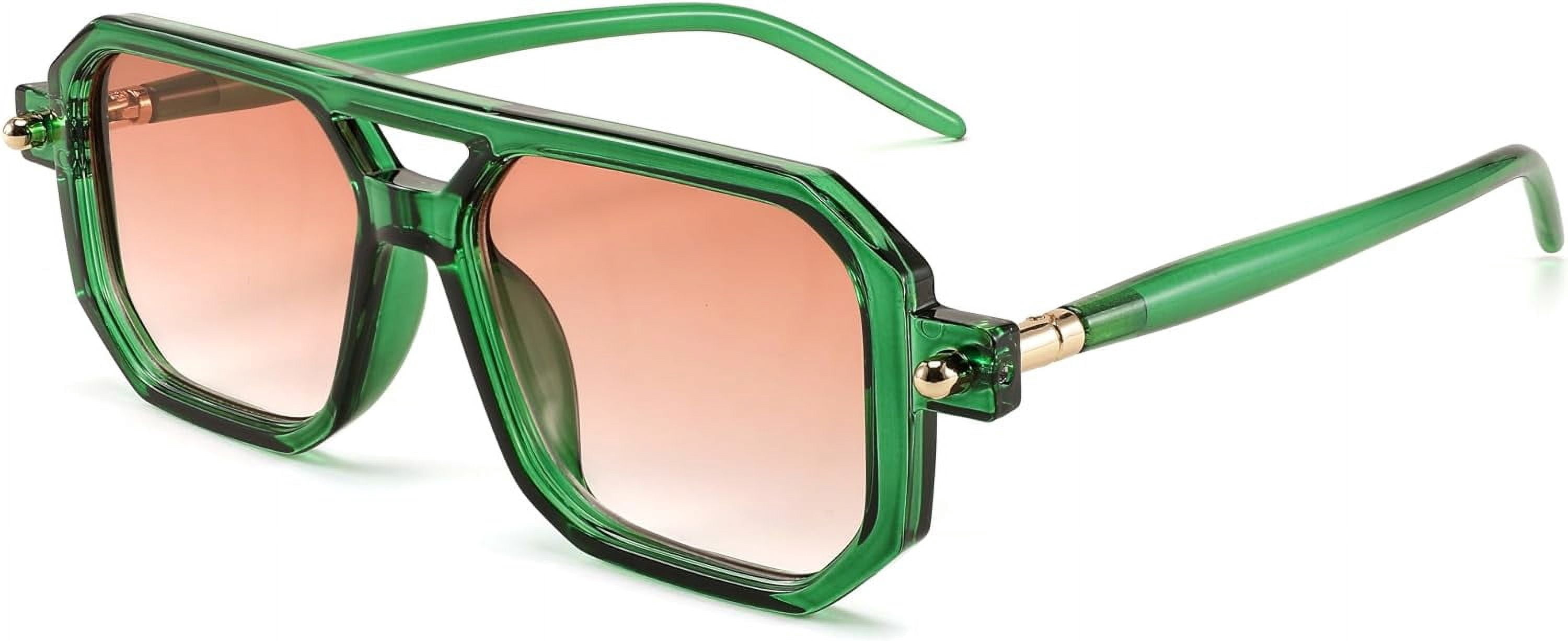 Vintage Square 70s Flat Aviator Classic Retro Stylish Frame UV400 B2622 Vintage Square 70s Flat Aviator Sunglasses Women Men Classic  main image 2