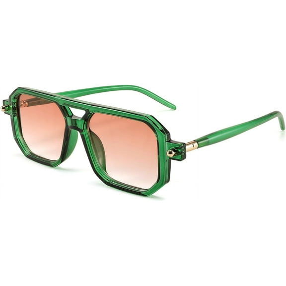 Vintage Square 70s Flat Aviator Sunglasses Women Men Classic Retro Stylish Frame UV400 Sunglasses B2622