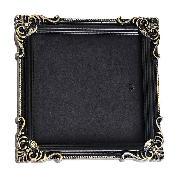 Vintage Square Picture Frame with Gothic Embossed Scrollwork Deep Hollow Display Box for DIY Dried Flower Wall Decor