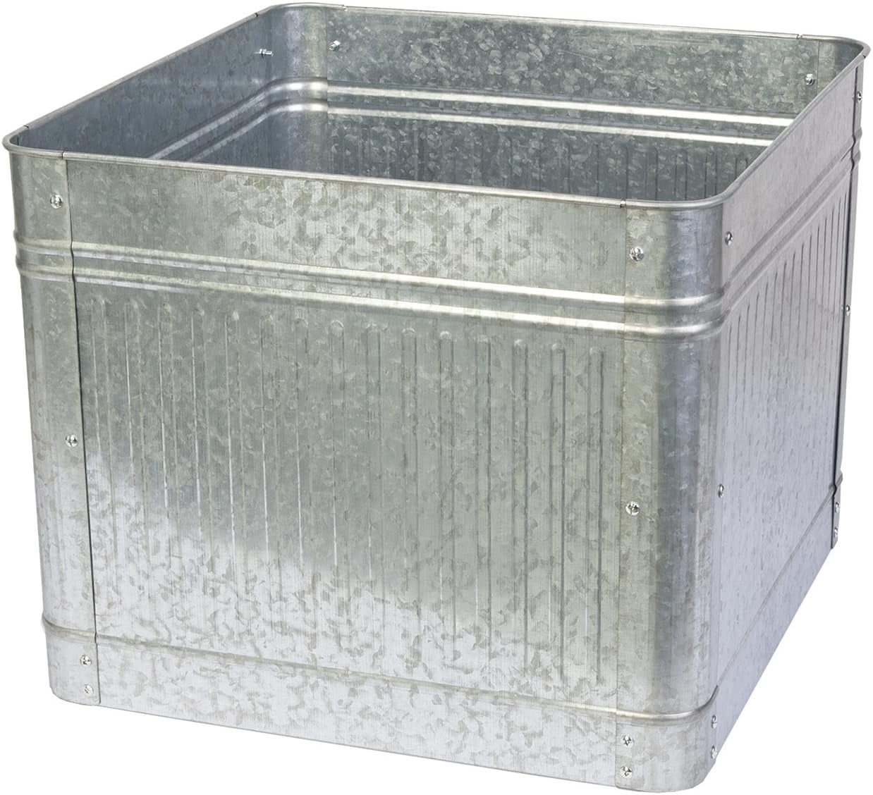 Galvanized Steel Square Raised Garden Bed Planter