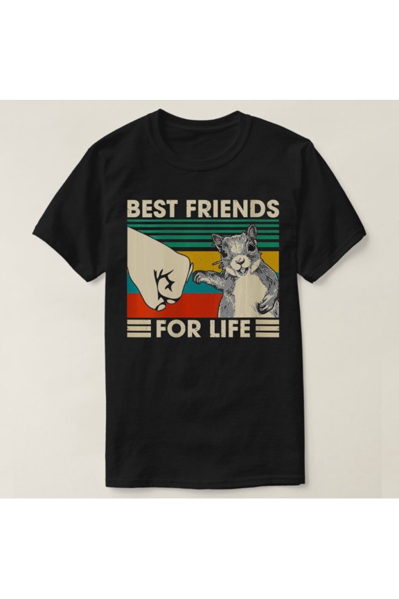 Vintage Squirrel Best Friend For Life T-Shirt