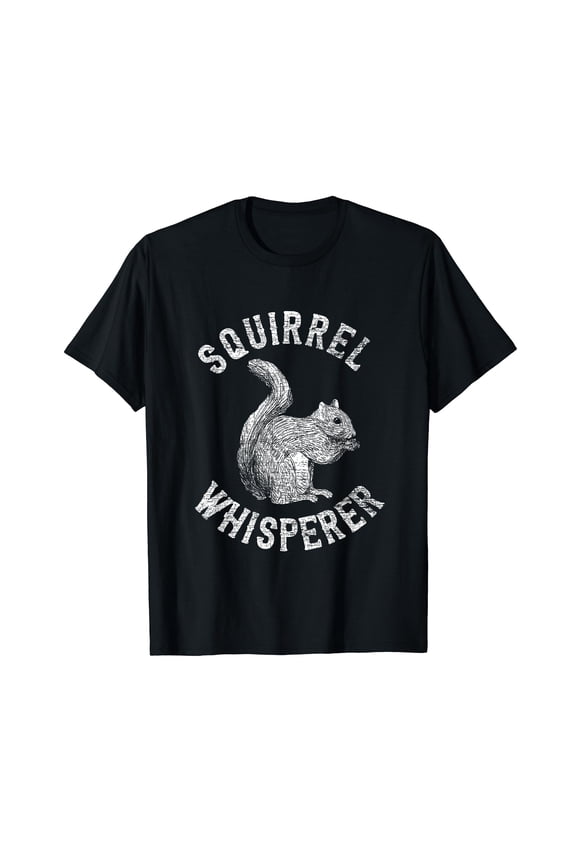 Vintage Squirrel Lover Squirrel Whisperer Black T-Shirt