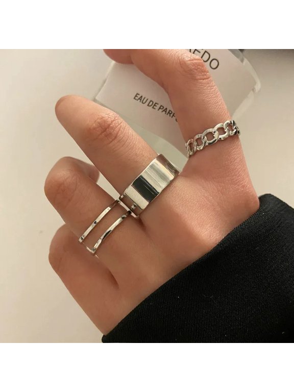 Vintage Stackable Ring Set for Women, Moon Star Heart Crystal Knuckle Rings, Multiple Thin Boho Midi Finger Rings, Fashion Layered Ring Pack for Daily Party Jewelry Gift