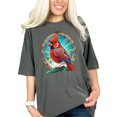 thumbnail image 1 of Vintage Stained Glass Cardinal T-Shirt, Colorful Bird Art Tee, Unique Bird Lover Gift, Nature Inspired Graphic Tee, Casual Wear, Pepper Comfort Colors T-Shirt, Large, 1 of 1