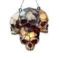 thumbnail image 1 of Vintage Stained Glass Skull Pendant Light, Gothic Hanging Lamp for Bar, Cafe, Bedroom, Halloween, Unique Home Decor Lighting Fixture, 1 of 7
