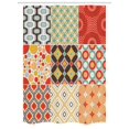 thumbnail image 1 of Vintage Stall Shower Curtain, Mosaic Vintage Patterns with Diagonal Geometrical Shapes Abstract Design Print, Fabric Bathroom Set with Hooks, 54W X 78L Inches, Multicolor, by Ambesonne, 1 of 1
