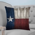 thumbnail image 1 of Vintage Star Country Throw Pillow Covers, Soft Pillowcases with Invisible Zipper, American Flag Blue Red Decorative Square Pillow Cushion Covers for Living Room Couch Sofa Bed 18x18 Inches, 1 of 8