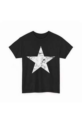 Vintage Star T-Shirt, Big White Star T-Shirt For Men Women And Birthday Gifts; For Men & Women, Unisex T-Shirt