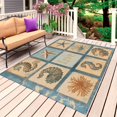 thumbnail image 1 of Vintage Starfish Coastal Outdoor Rug 3x5 Ft, Non Slip Washable Area Rug, Retro Nautical Shell Seahorse Patio Rugs Carpet Runner, Large Floor Mat for Indoor/Outdoor Deck Porch Camping, 1 of 8