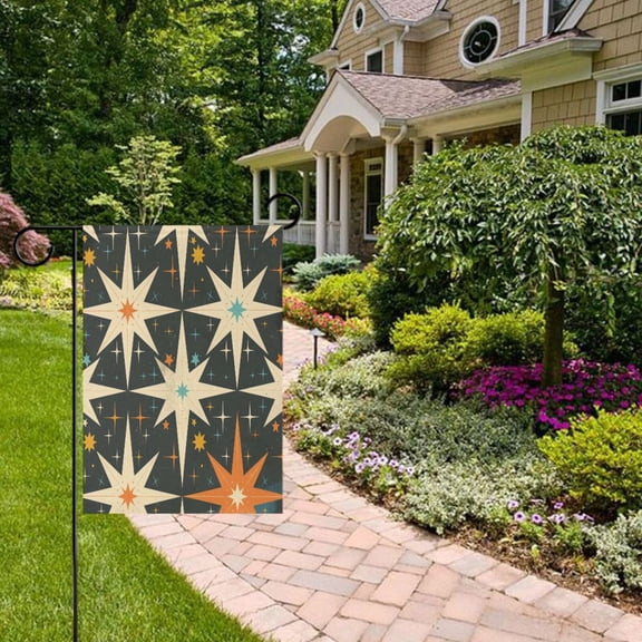 Vintage Stars Garden Flag Double Sided 12 x 18 Inch Outside Yard Decoration Outdoor Flag