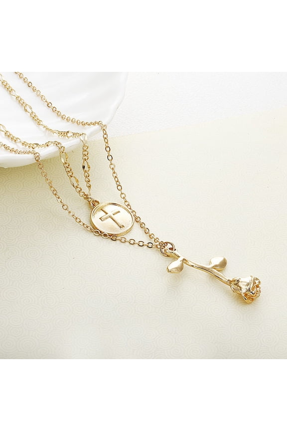 Vintage Statement Choker Necklace For Women African Jewelry 14K Yellow Gold Star/Moon/Rose Gold Flower Maxi Collar Necklace